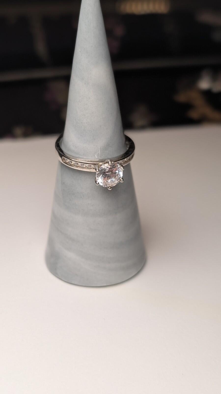Vintage Sterling Silver CZ Ring | Size P | 925 Silver - Image 5
