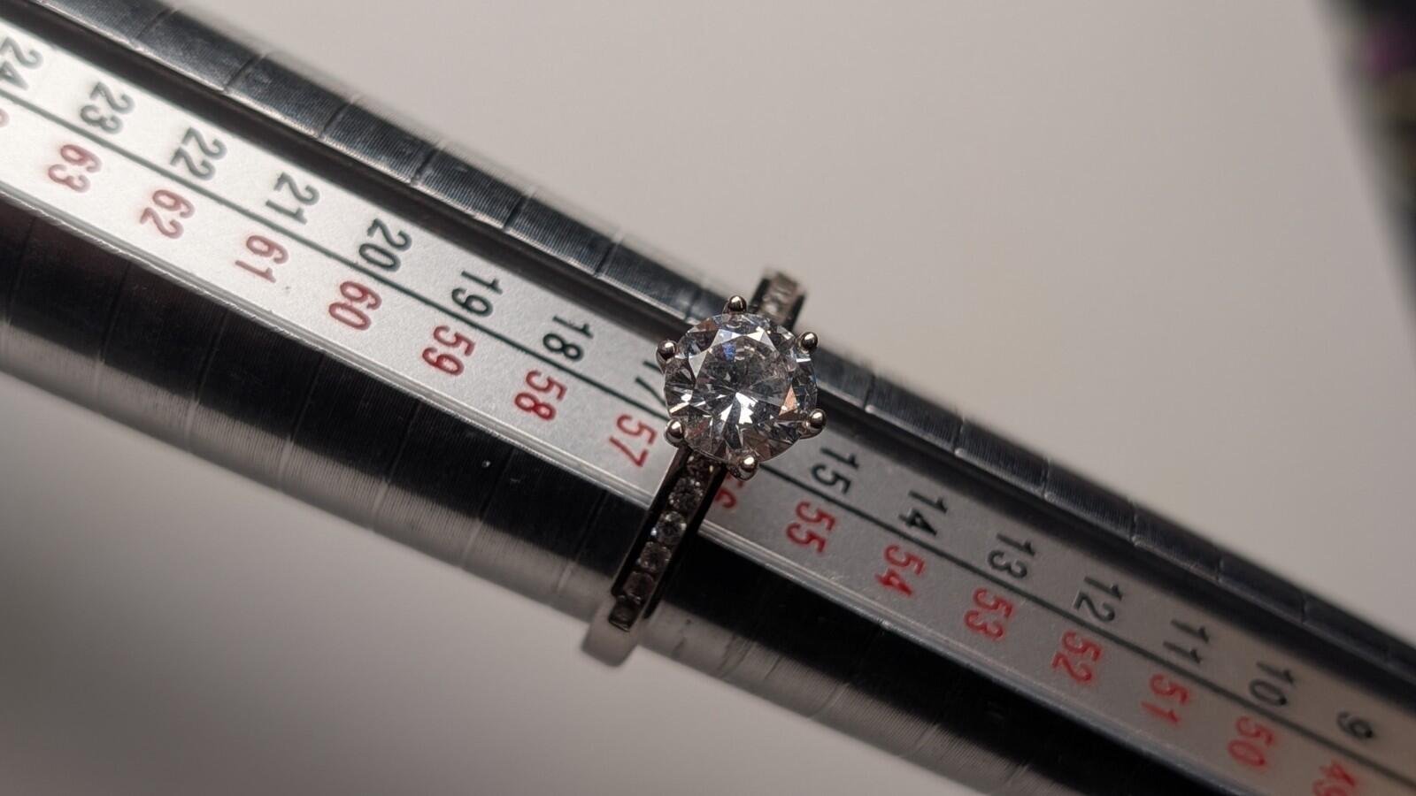 Vintage Sterling Silver CZ Ring | Size P | 925 Silver - Image 6
