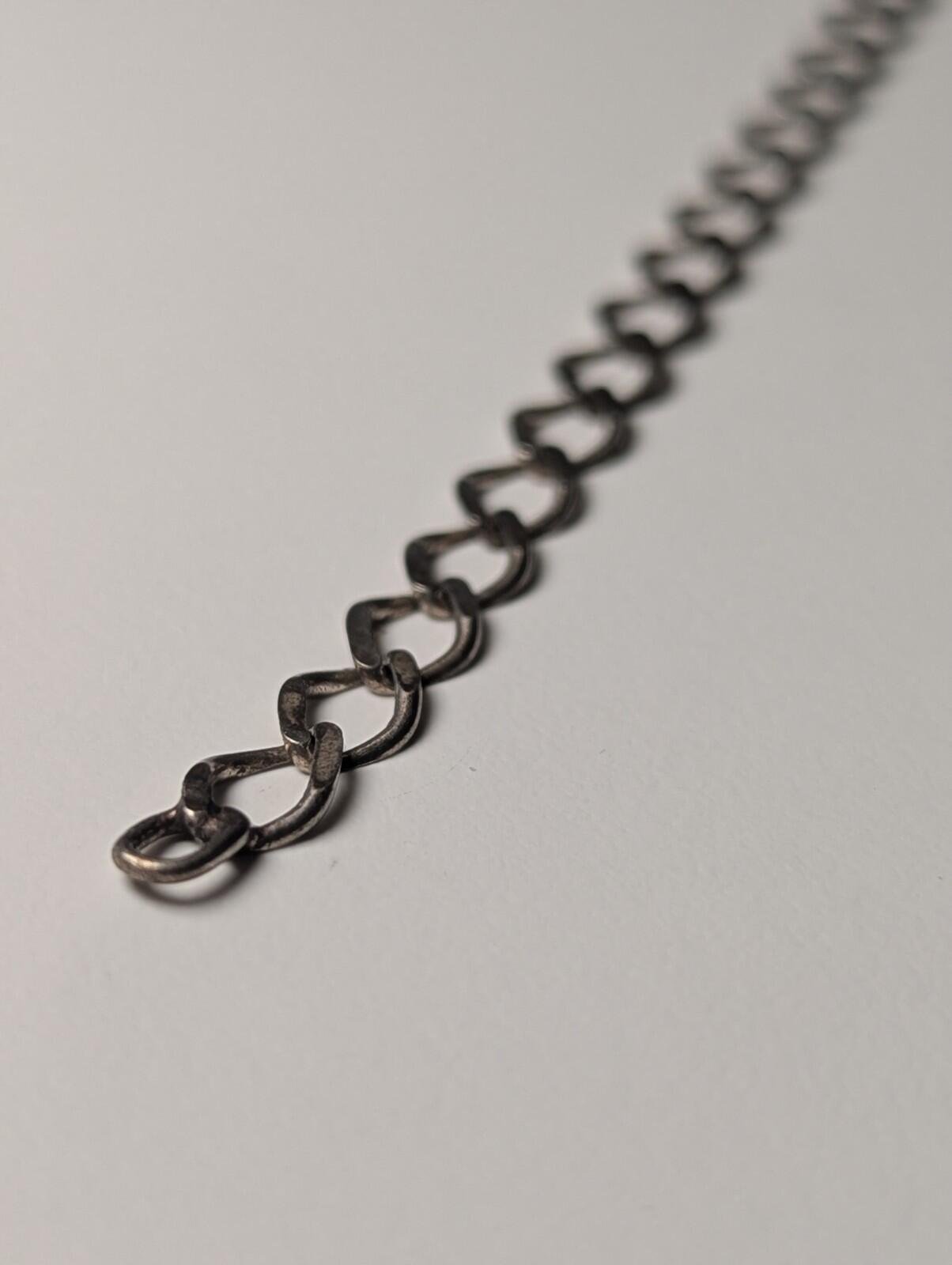 Vintage Sterling Silver Oval Link Chain Bracelet | Weight 3.20g | Length 18.5cm - Image 2
