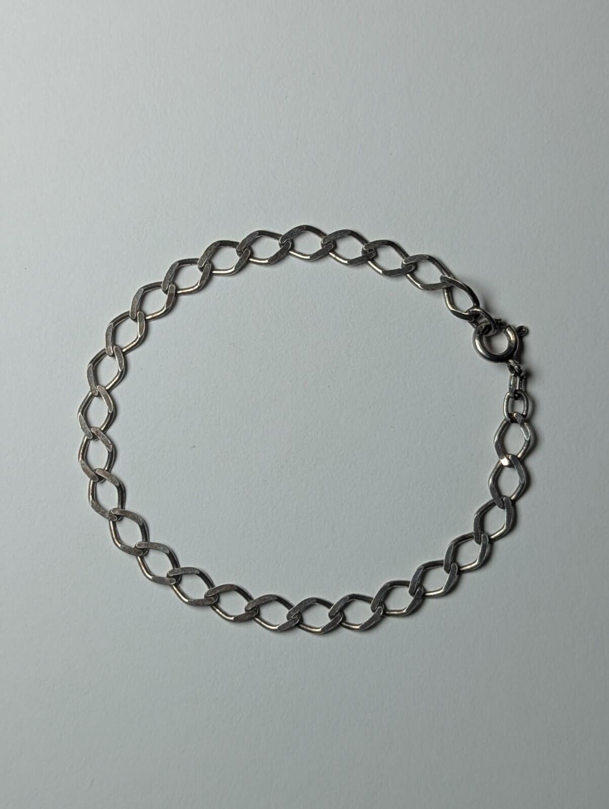 Vintage Sterling Silver Oval Link Chain Bracelet | Weight 3.20g | Length 18.5cm - Image 3