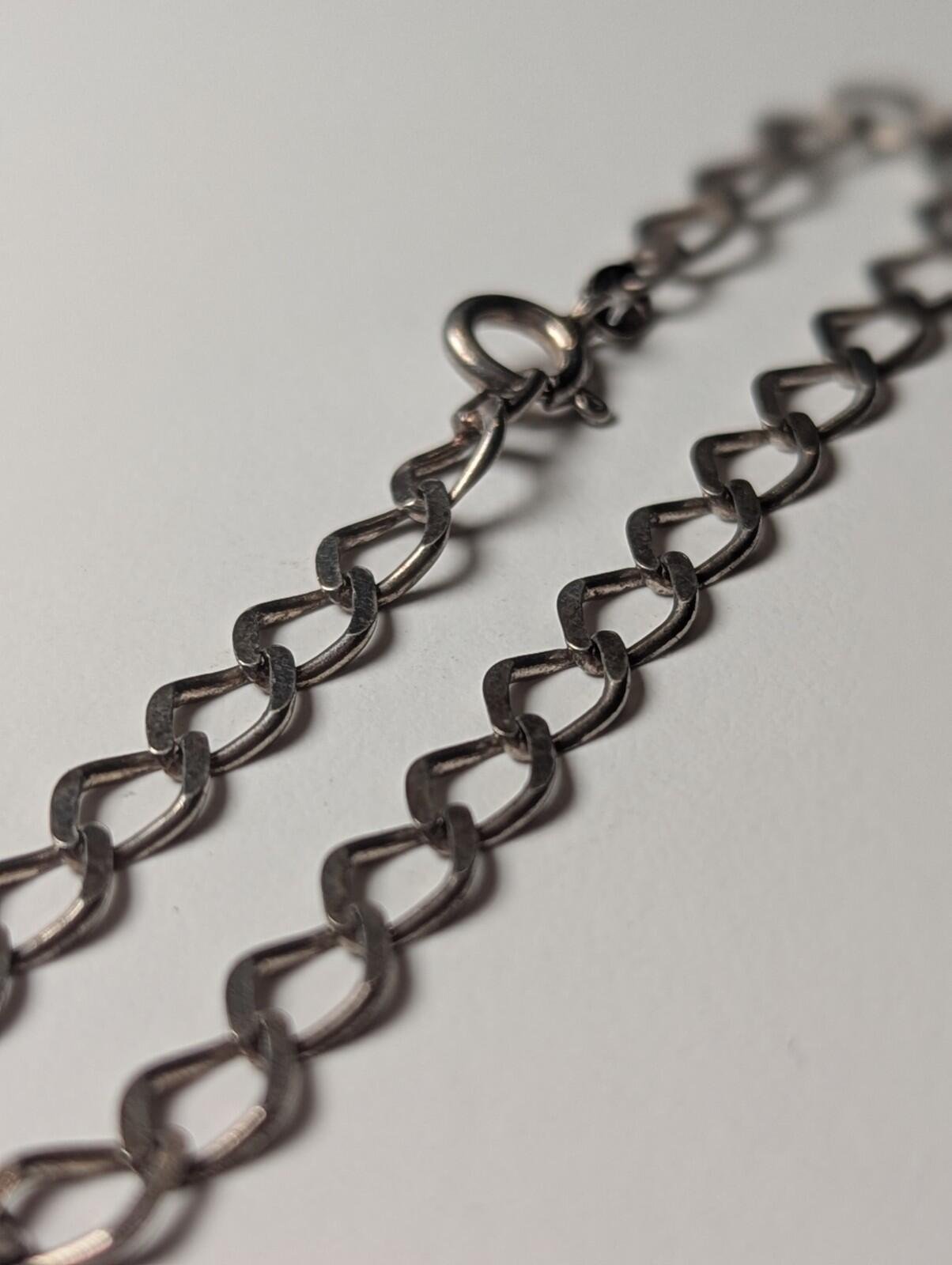 Vintage Sterling Silver Oval Link Chain Bracelet | Weight 3.20g | Length 18.5cm - Image 5