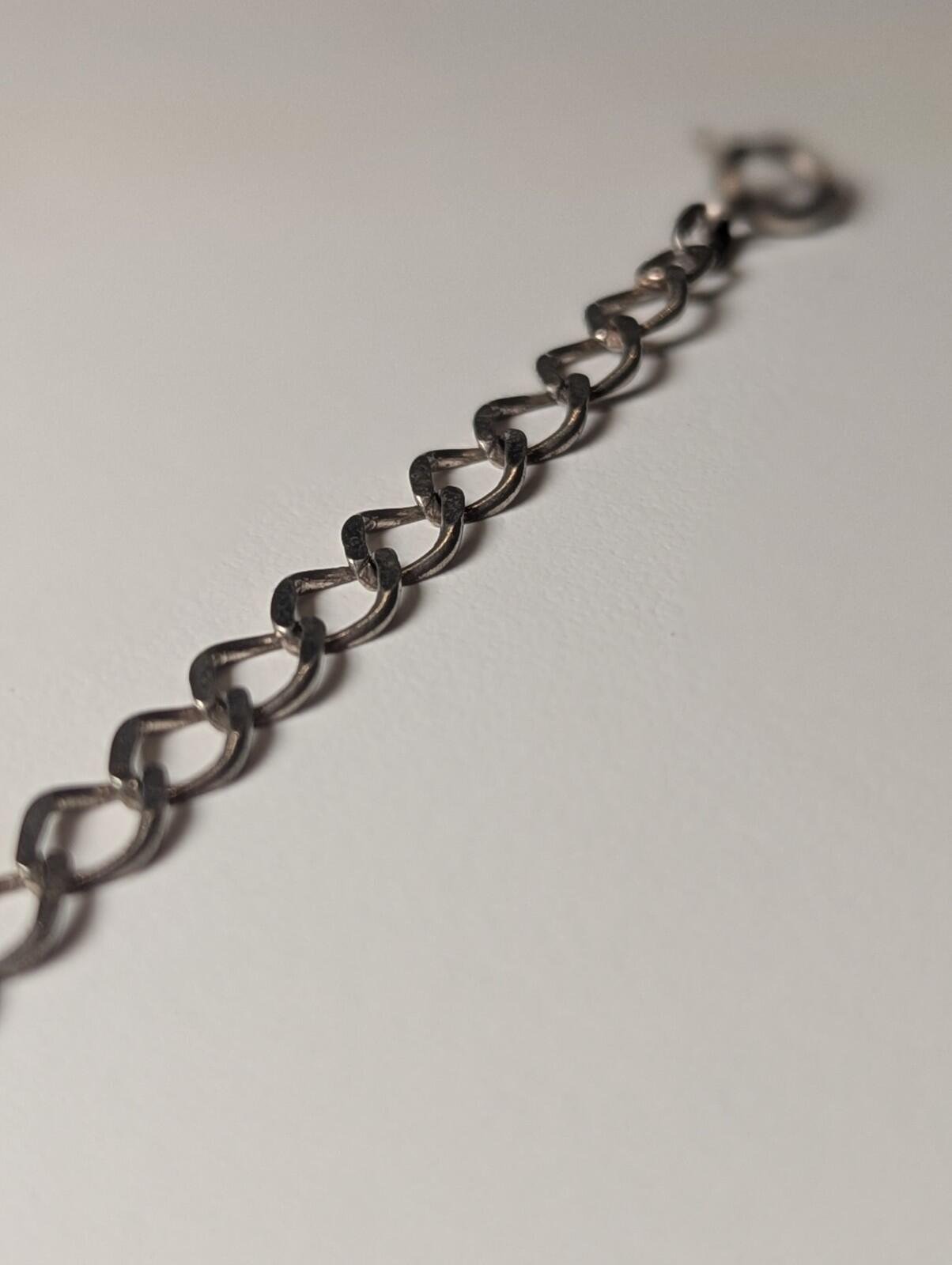 Vintage Sterling Silver Oval Link Chain Bracelet | Weight 3.20g | Length 18.5cm - Image 7