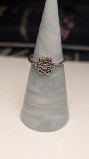 Genuine Sterling Silver Pandora Floral Daisy Lace Ring | Size L 1/2 | S925 ALE