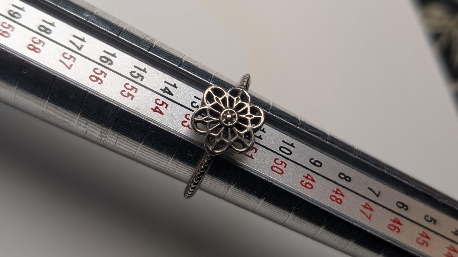Genuine Sterling Silver Pandora Floral Daisy Lace Ring | Size L 1/2 | S925 ALE - Image 8