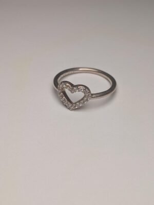 Genuine Sterling Silver Pandora Heart Ring | Size Q 1/2  | S925 ALE Silver