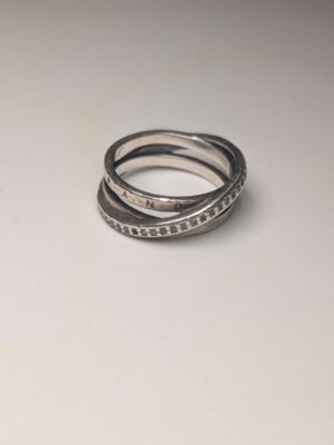 Genuine Sterling Silver Pandora ALE Entwined Crossover CrissCross Ring | Size P