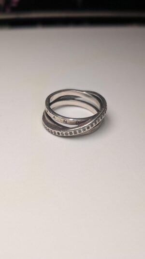 Genuine Sterling Silver Pandora ALE Entwined Crossover CrissCross Ring | Size P
