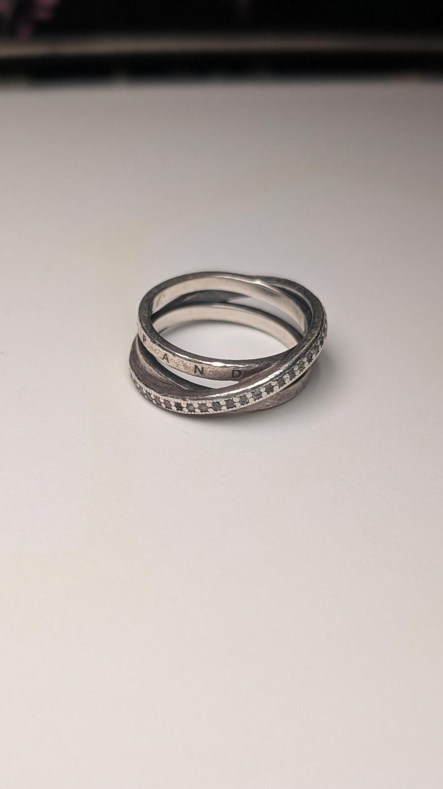 Genuine Sterling Silver Pandora ALE Entwined Crossover CrissCross Ring | Size P