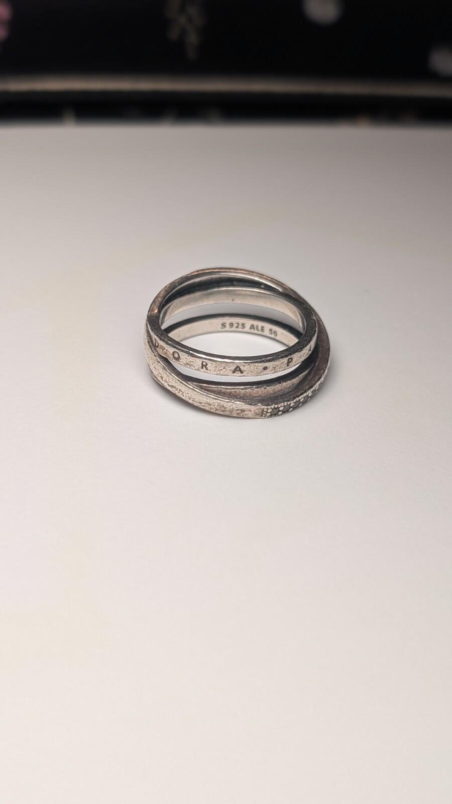 Genuine Sterling Silver Pandora ALE Entwined Crossover CrissCross Ring | Size P - Image 2