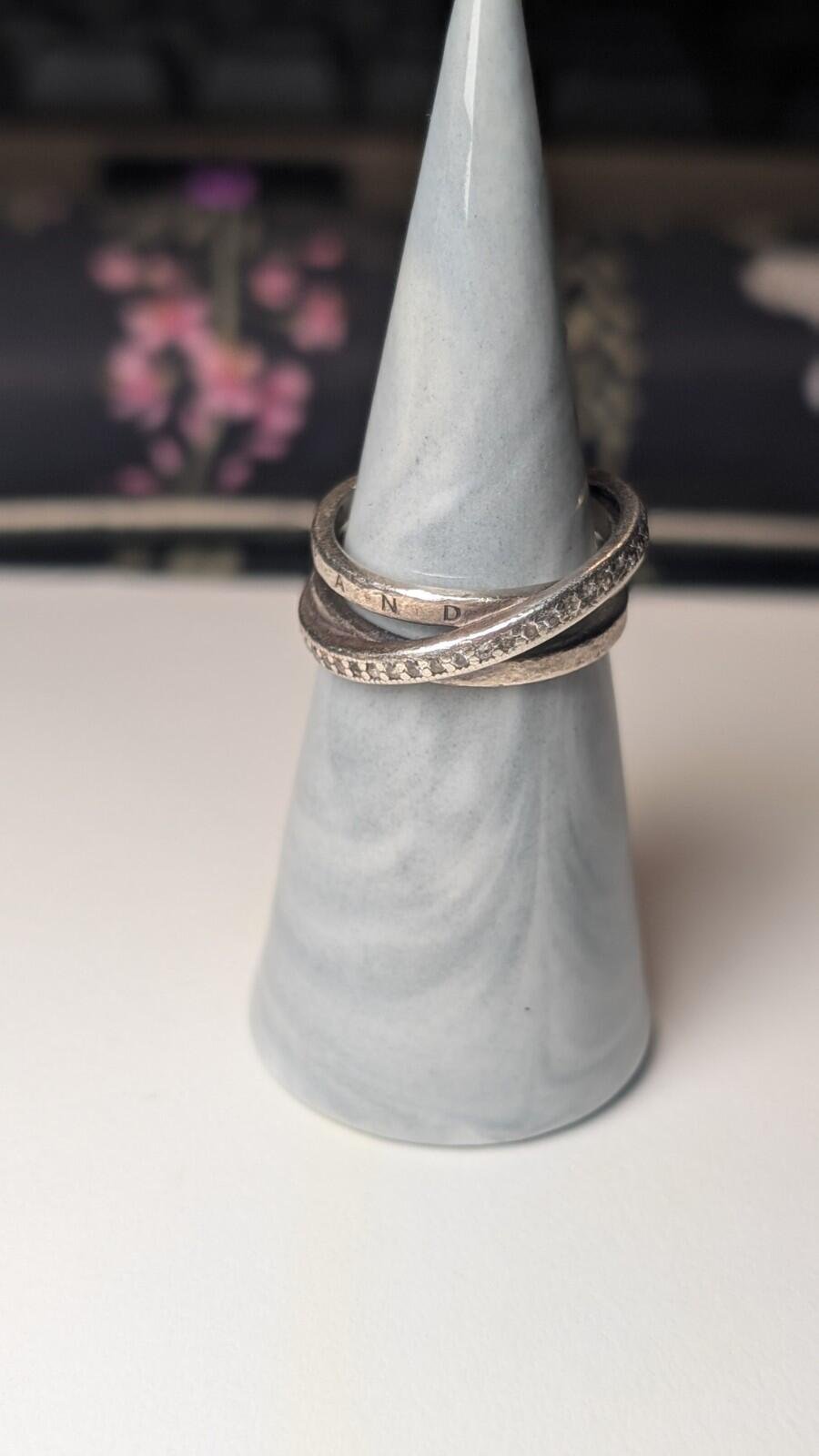 Genuine Sterling Silver Pandora ALE Entwined Crossover CrissCross Ring | Size P - Image 3
