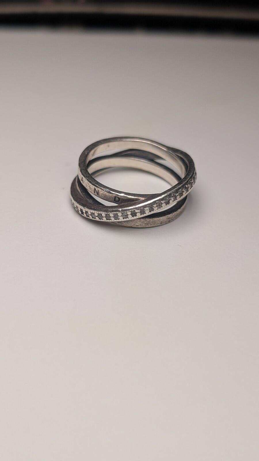 Genuine Sterling Silver Pandora ALE Entwined Crossover CrissCross Ring | Size P - Image 4