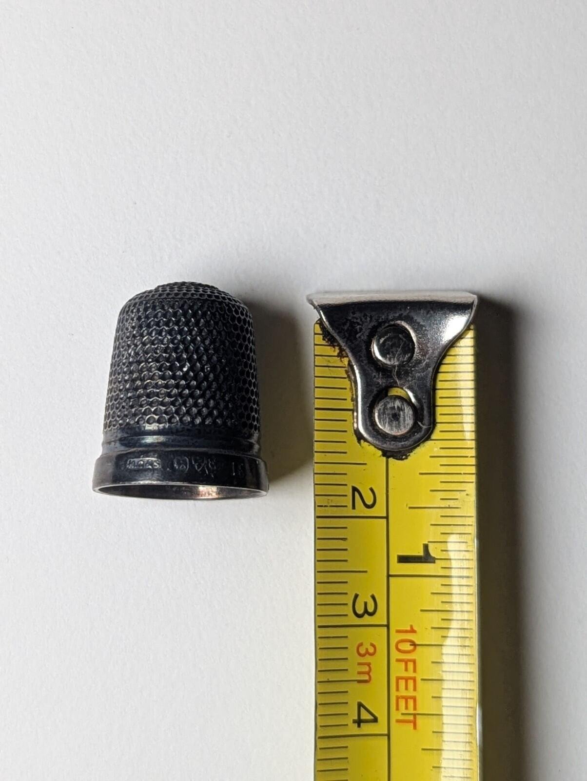 Antique Sterling Silver 1895 Thimble Dots/Honeycomb Design | Weight: 3.14g - Image 8