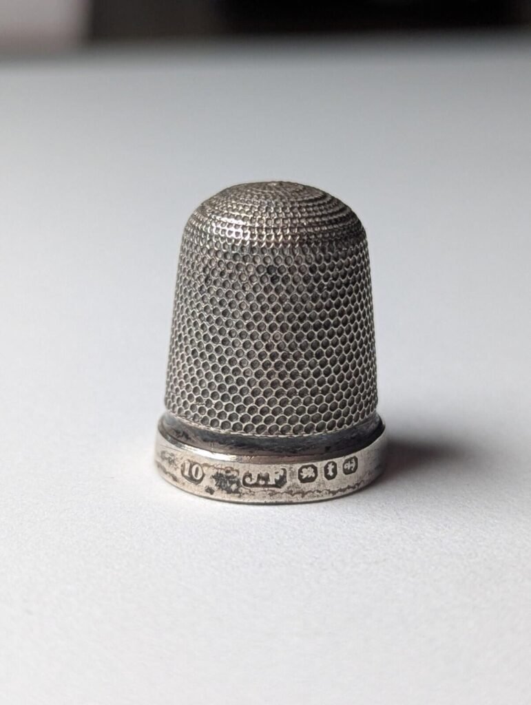 Antique Sterling Silver 1893 Thimble Dots Design | Weight: 2.74g