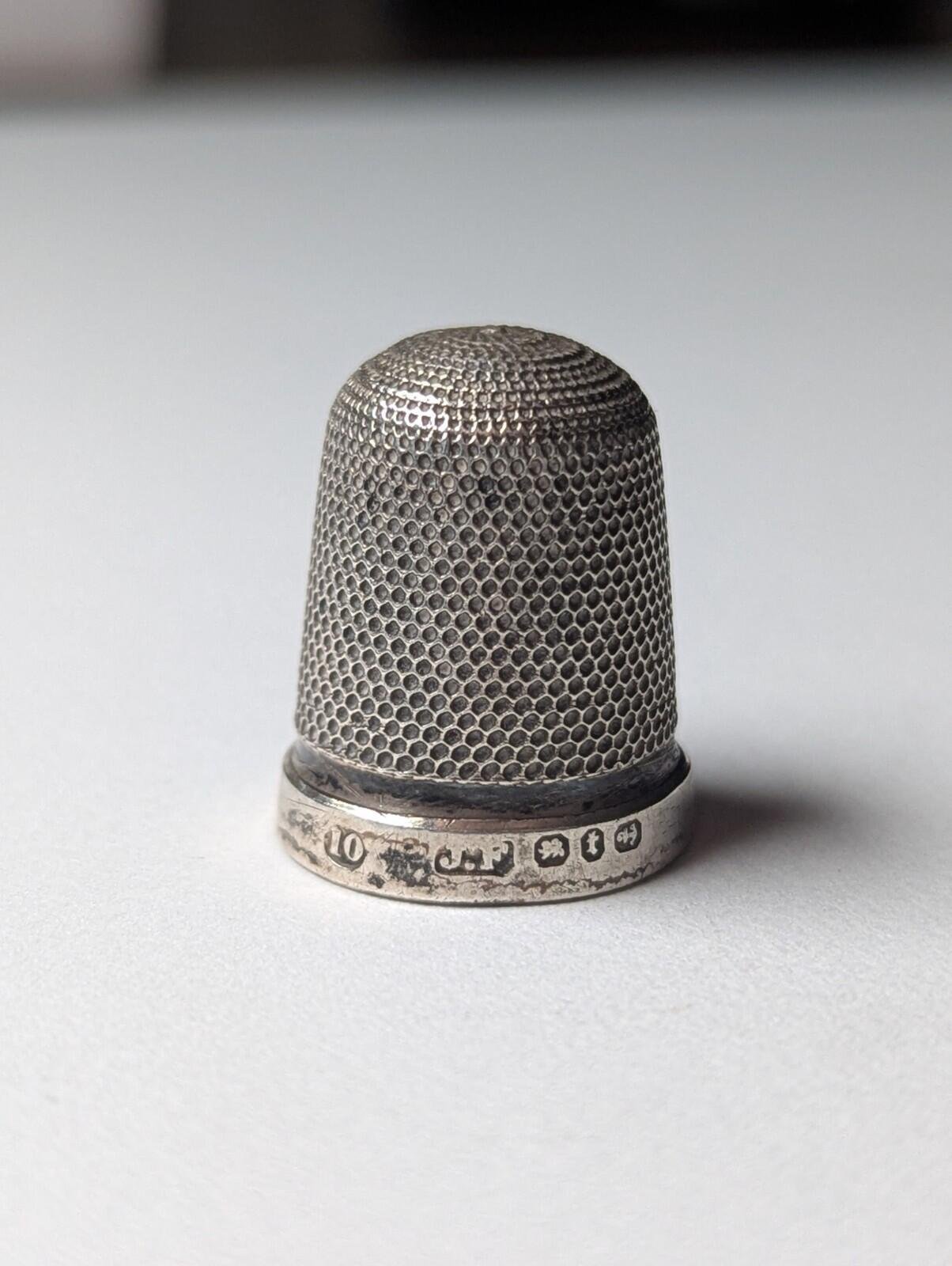 Antique Sterling Silver 1893 Thimble Dots Design | Weight: 2.74g