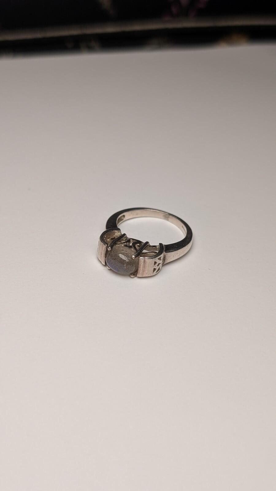 Vintage Sterling Silver 2005 Moonstone Gemstone Ring | Size K | 925 Silver