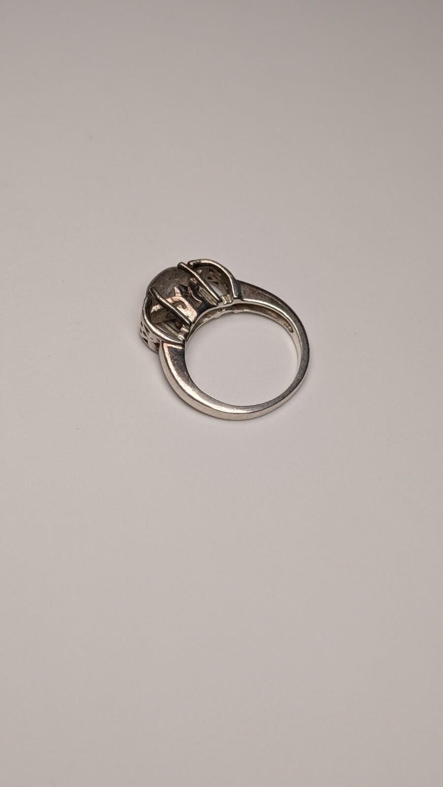 Vintage Sterling Silver 2005 Moonstone Gemstone Ring | Size K | 925 Silver - Image 2