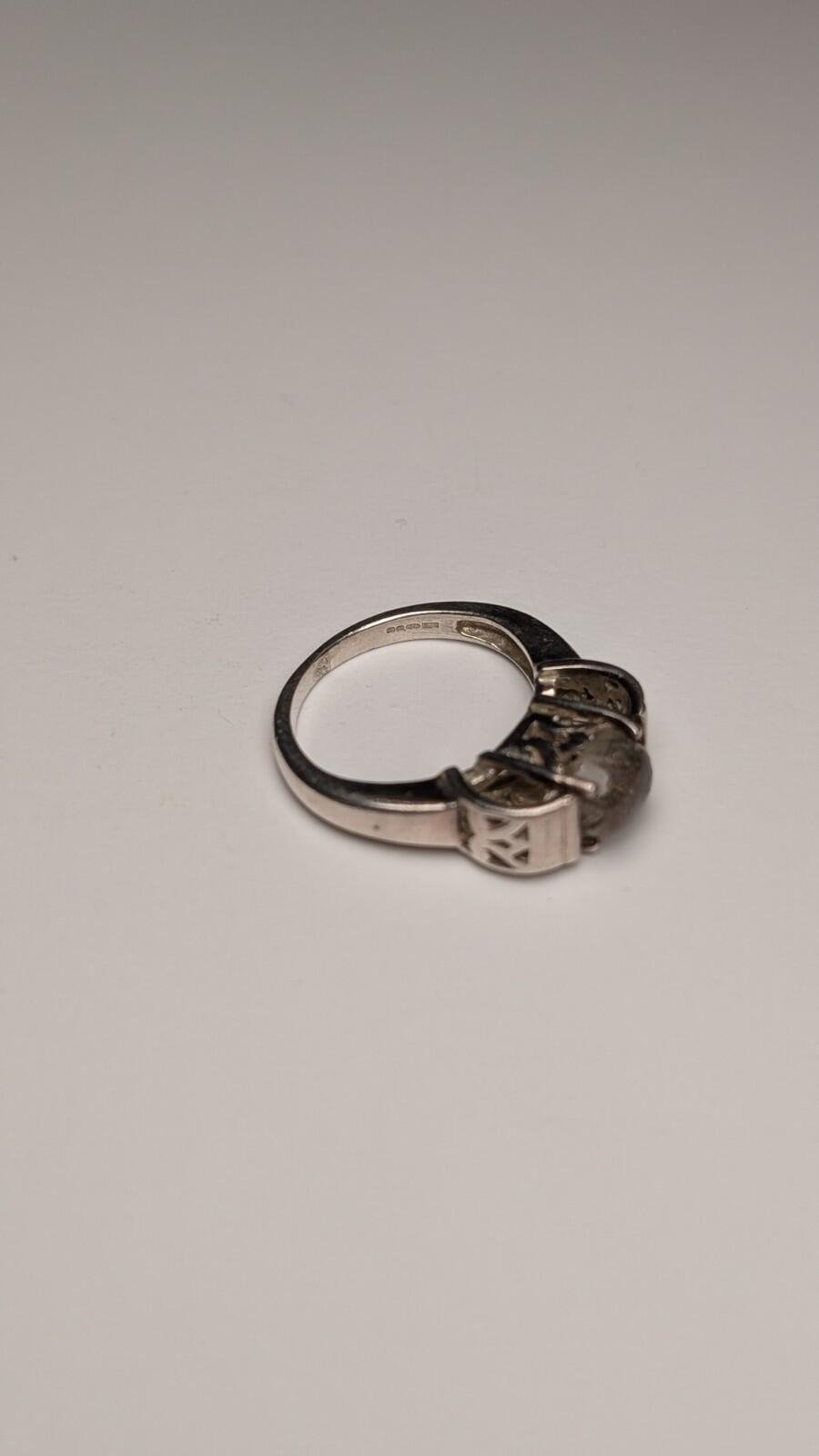 Vintage Sterling Silver 2005 Moonstone Gemstone Ring | Size K | 925 Silver - Image 3