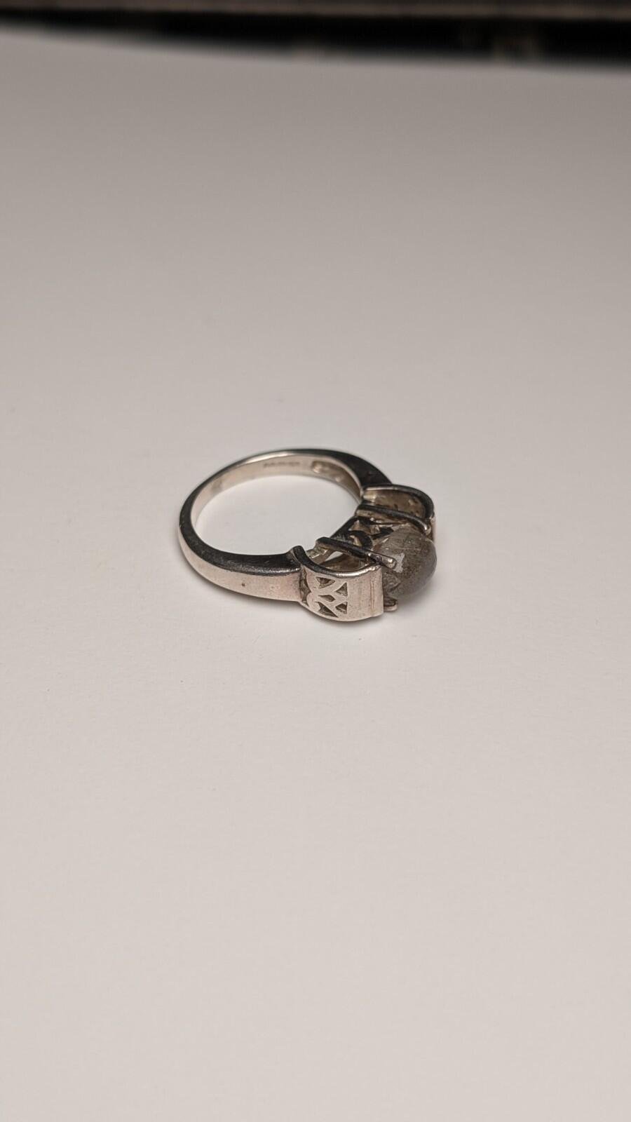 Vintage Sterling Silver 2005 Moonstone Gemstone Ring | Size K | 925 Silver - Image 4