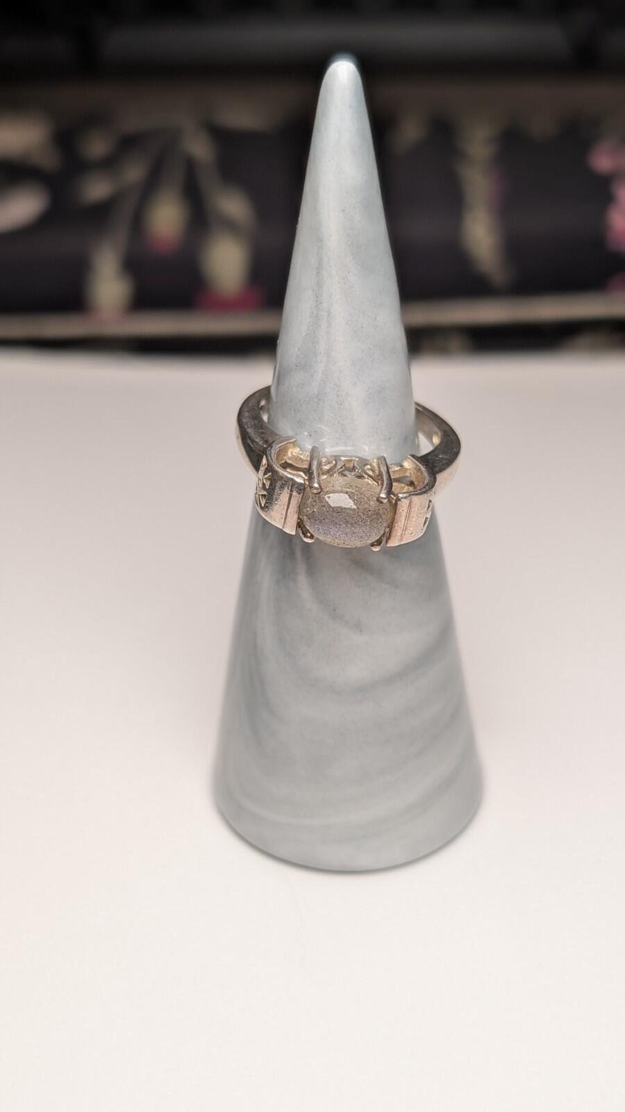Vintage Sterling Silver 2005 Moonstone Gemstone Ring | Size K | 925 Silver - Image 5