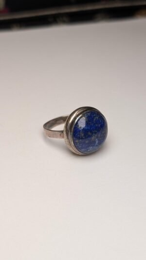 Vintage Sterling Silver Blue Lapis Lazuli Ring | Size R | 925 Silver