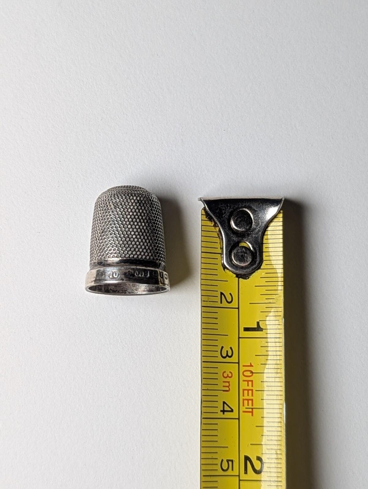 Antique Sterling Silver 1893 Thimble Dots Design | Weight: 2.74g - Image 7
