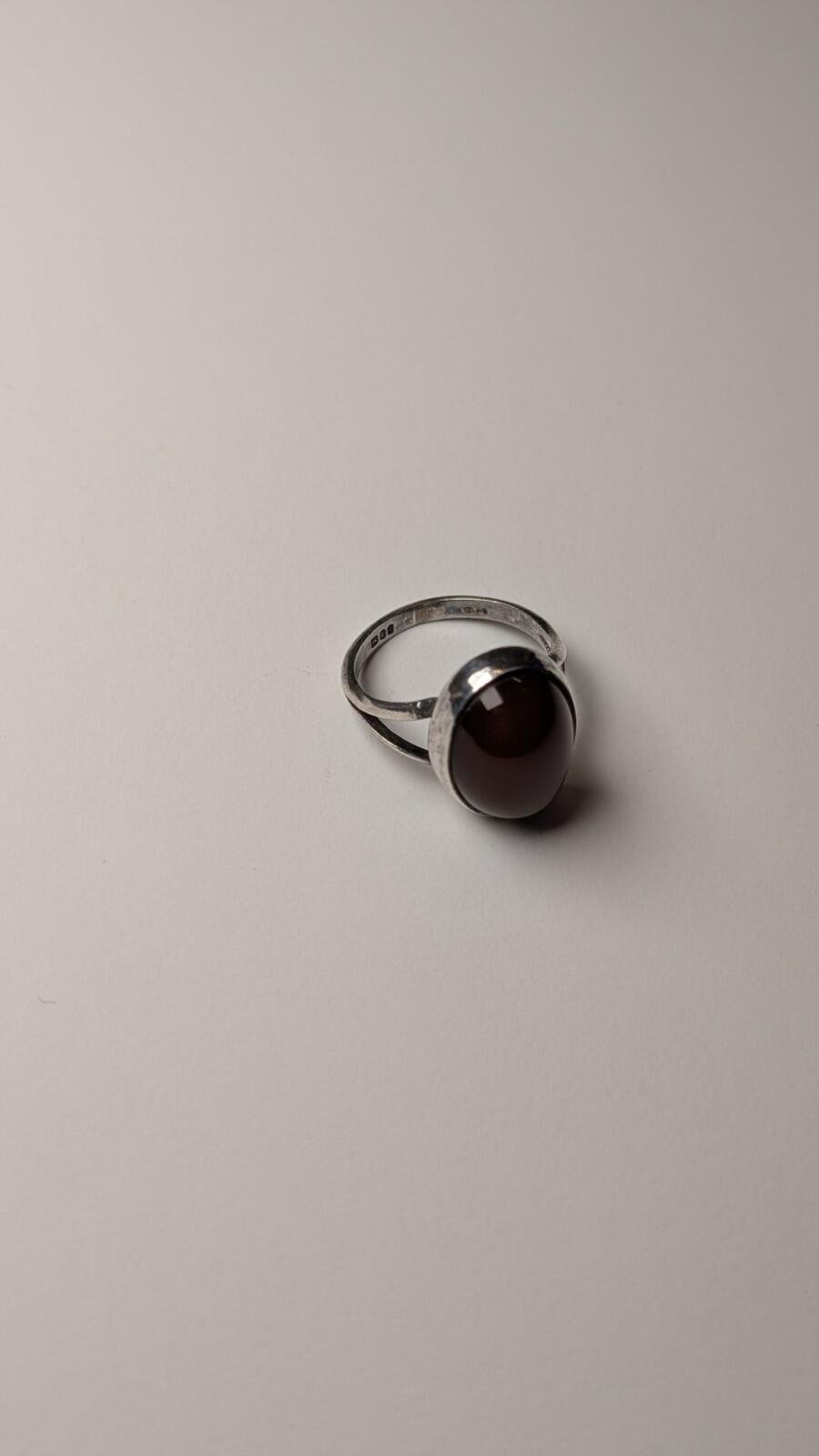 Vintage Sterling Silver Carnelian Gemstone Ring | Size L | 925 Silver - Image 5