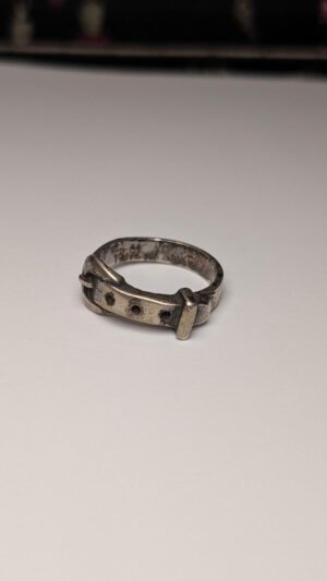 Vintage Sterling Silver Men's Belt Buckle Ring | Size S 1/2 | 6.03g | 925 Silver
