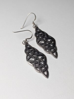 Vintage Sterling Silver Celtic Knott Wicca Earrings | 925 Silver Earrings