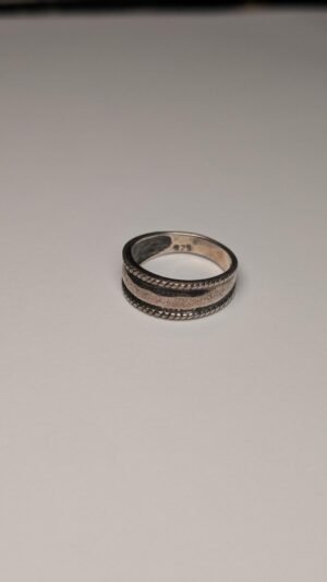 Vintage Sterling Silver Cigar Style Ring | Size L | 925 Silver
