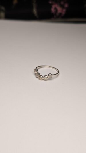 Vintage Sterling Silver Clear Stone Ring | Size N 1/2 | 925 Silver