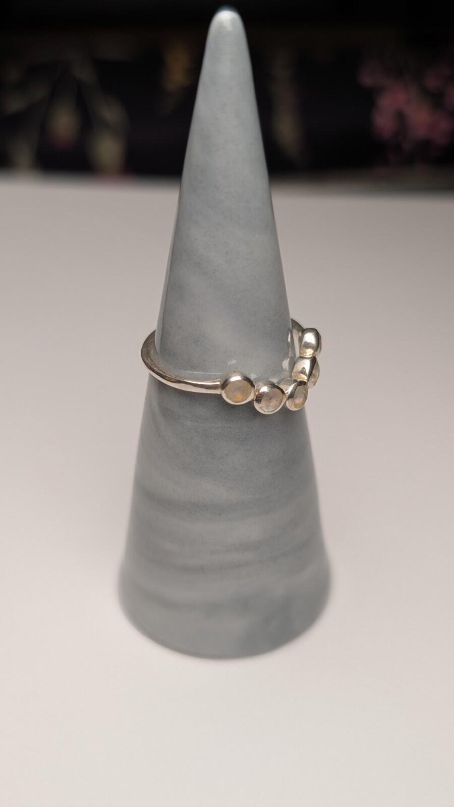 Vintage Sterling Silver Clear Stone Ring | Size N 1/2 | 925 Silver - Image 12
