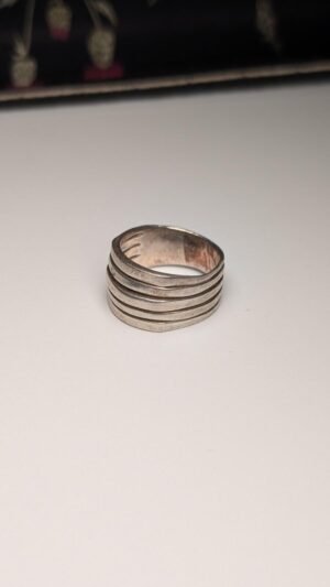 Vintage Sterling Silver Men's Open Lines Ring | O 1/2 | 925 Silver