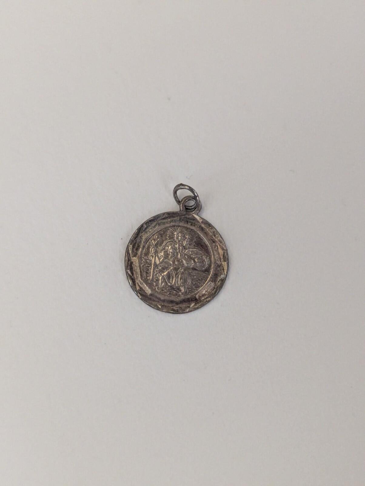 Vintage Sterling Silver St Christopher Pendant | 925 Silver - Image 2