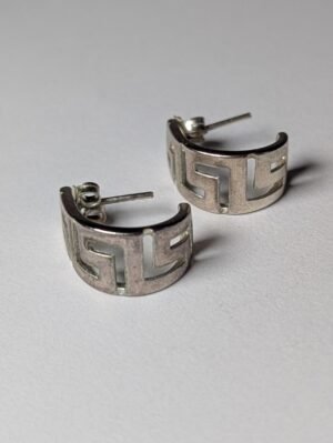 Vintage Sterling Silver Dangle Greek Earrings | 925 Silver Earrings