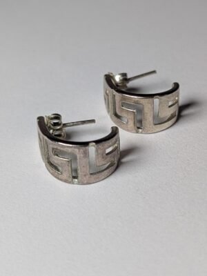 Vintage Sterling Silver Dangle Greek Earrings | 925 Silver Earrings