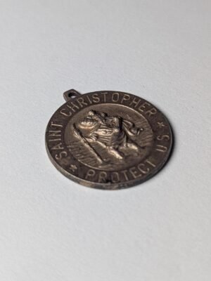 Vintage Sterling Silver St Christopher Pendant | 925 Silver Pendant | 6.86g