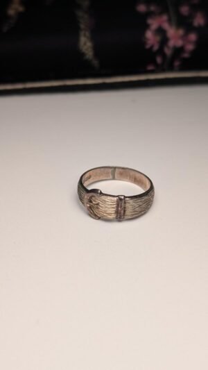 Vintage Sterling 1978 Birmingham Men's Belt Buckle Silver Ring | Size P 1/2