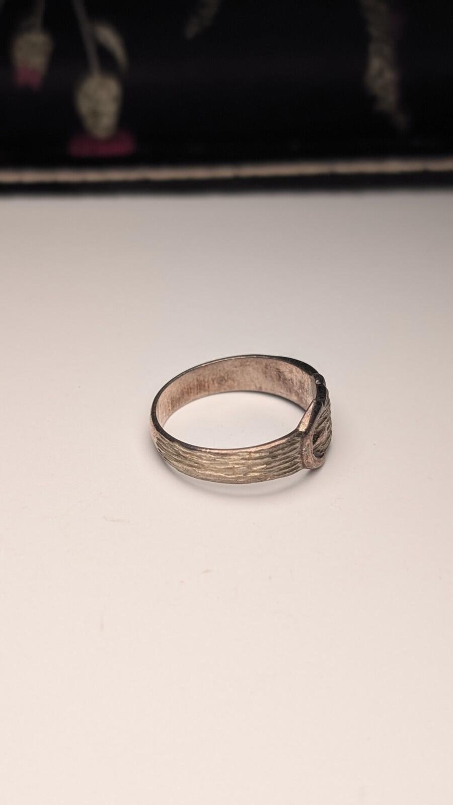 Vintage Sterling 1978 Birmingham Men's Belt Buckle Silver Ring | Size P 1/2 - Image 5