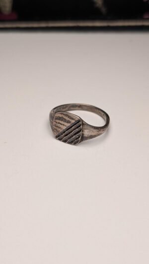 Vintage Sterling Silver Men's Signet Ring | Size Q | 925 Silver