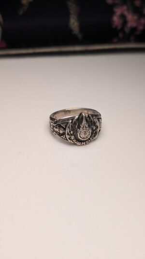 Vintage Sterling Silver Thailand Flame Ring | Size N 1/2 | 925 Silver