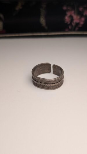Vintage Sterling Silver Open Style Ring | Size Q 1/2 (Resizable) | 5.5g