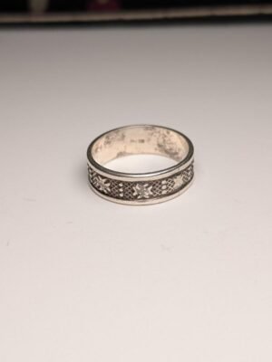 Vintage Sterling Silver Malta Cross Band Ring | Size T 1/2 | 925 Silver