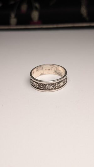 Vintage Sterling Silver Malta Cross Band Ring | Size T 1/2 | 925 Silver
