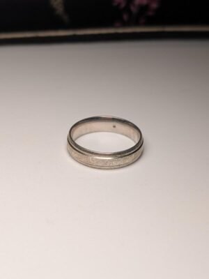 Vintage Sterling Silver Diamond Band Ring | Size P 1/2 | 925 Silver
