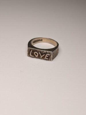 Vintage Sterling Silver 1975 LOVE Ring | Size M 1/2 | 925 Silver