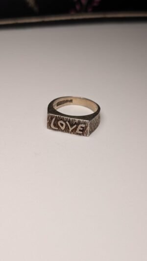Vintage Sterling Silver 1975 LOVE Ring | Size M 1/2 | 925 Silver