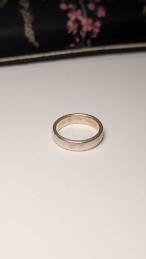 Vintage Sterling Silver Simple Band Ring | Size P | 925 Silver