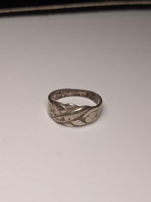 Vintage Sterling Silver Scottish Flag Ring | Size Q / 1/2 | 925 Silver