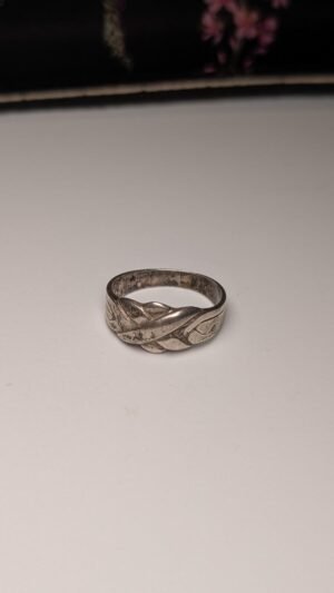 Vintage Sterling Silver Scottish Flag Ring | Size Q / 1/2 | 925 Silver