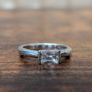 Sterling Silver CZ Ring Size O 1/2